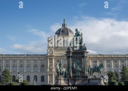 Kaiserin Maria Theresia Denkmal auf dem Maria Theresia Platz von Kaspar von Zumbusch, 1888 - Wien, Österreich Stockfoto