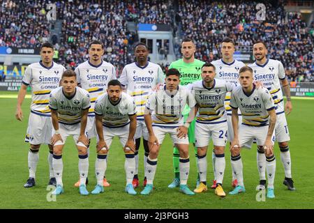 Mailand, Italien. 09. April 2022. #1during die Serie A 2021/22 Fußballspiel zwischen FC Internazionale und Hellas Verona FC im Giuseppe Meazza Stadium, Mailand, Italien am 09. April 2022 Quelle: Independent Photo Agency/Alamy Live News Stockfoto