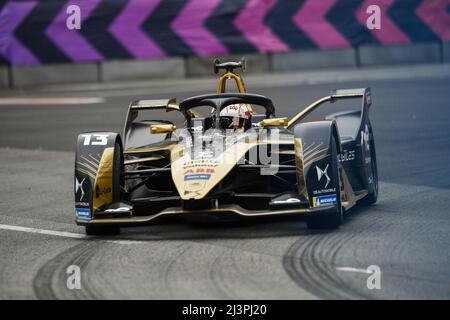 13 da COSTA Antonio Felix (por), DS Techeetah, DS E-Tense FE21, Aktion während des ePrix von Rom 2022, 3. Treffen der ABB FIA Formel E Weltmeisterschaft 2021-22, auf dem Circuit Cittadino dellâ&#x80;&#X99;EUR vom 8. Bis 10. April in Rom, Italien - Foto: Xavi Bonilla/DPPI/LiveMedia Stockfoto