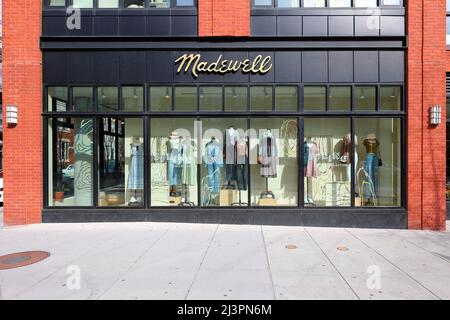 Madewell, 1919 14. St NW, Washington DC Schaufensterfoto eines Damenbekleidungsladens im Korridor Shaw/Cardozo U Street. District of columbia Stockfoto