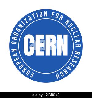 CERN Symbol Symbol Europäische Organisation für Kernforschung Stockfoto