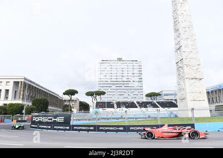 Rom, Italien , 09.. April 2022 im Bild links nach rechts, Jake Dennis (gbr) Avalanche Andretti ABB FIA Formula E World Championship 4. Quelle: Massimo Insabato/Alamy Live News Stockfoto