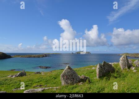 Camas Bostadh, Great Bernera, Isle of Lewis, Schottland. Stockfoto