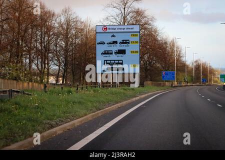 The Mersey Gateway, River Mersey, Runcorn Stockfoto