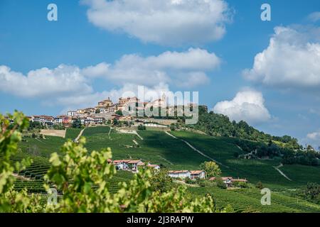 Weinberge von barolo, La Morra (CN), Gebiet Langhe, Piemont, Italien Stockfoto