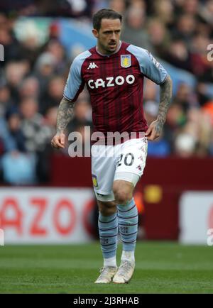 Villa Park. 9. April 2022. Premiership Football, Aston Villa versus Tottenham Hotspur; Danny ings of Aston Villa Kredit: Action Plus Sports/Alamy Live News Stockfoto