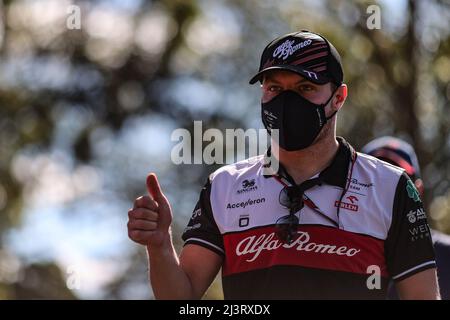 Valtteri Bottas (FIN) Alfa Romeo F1 Team. 10.04.2022. Formel 1 Weltmeisterschaft, Rd 3, Großer Preis Von Australien, Albert Park, Melbourne, Australien, Wettkampftag. Bildnachweis sollte lauten: XPB/Press Association Images. Stockfoto