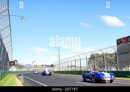 Max Verstappen (NLD) Red Bull Racing auf der Fahrerparade. Großer Preis von Australien, Sonntag, 10.. April 2022. Albert Park, Melbourne, Australien. Stockfoto