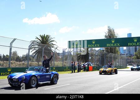 Alexander Albon (THA) Williams Racing auf der Fahrerparade. Großer Preis von Australien, Sonntag, 10.. April 2022. Albert Park, Melbourne, Australien. Stockfoto