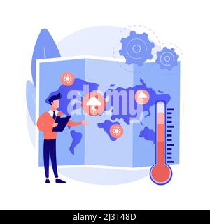 Meteorologie abstrakte Konzept Vektor-Illustration. Met-Station, Meteorologie-Programm, Universitätsabschluss, Wettervorhersage-Methode, Messinstrument Stock Vektor