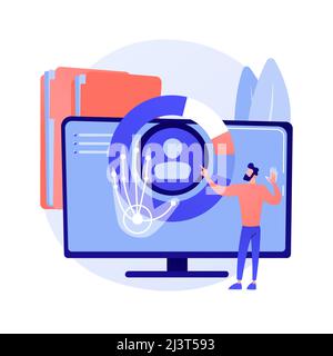 Gestenerkennung abstrakte Konzept Vektor-Illustration. Ferngesteuerte Gestenbefehle, Freisprechfunktion, kinetischer Sensor, Bewegungserkennung und Analysen Stock Vektor