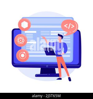 Plattformübergreifende Frameworks abstraktes Konzept Vektor Illustration. Programmierung Build-Tool, Software-Entwicklung-Framework, Cross-Plattform-Struktur, appl Stock Vektor
