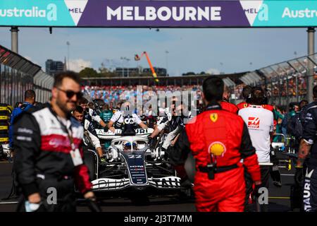 22 TSUNODA Yuki (jap), Scuderia AlphaTauri AT03, im Rennen während der Formel 1 Heineken Australian Grand Prix 2022, 3. Lauf der FIA Formel 1 Weltmeisterschaft 2022, auf dem Albert Park Circuit, vom 8. Bis 10. April 2022 in Melbourne, Australien - Foto Florent Gooden / DPPI Stockfoto