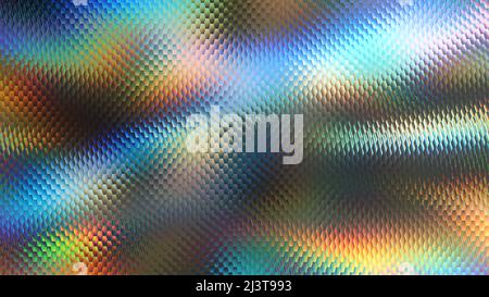 Abstrakter struktureller Gradient irisierender holographischer Hintergrund. Design, Kunst Stockfoto