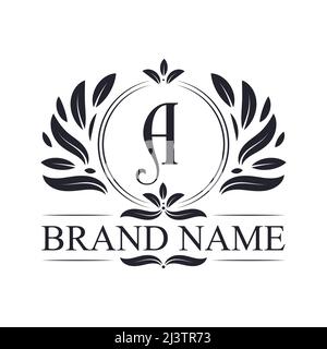 Vintage-Ornament Im Logo-Design. Luxuriöse & elegante Alphabet Ein Buchstabe Logo Design-Vorlage. Stock Vektor
