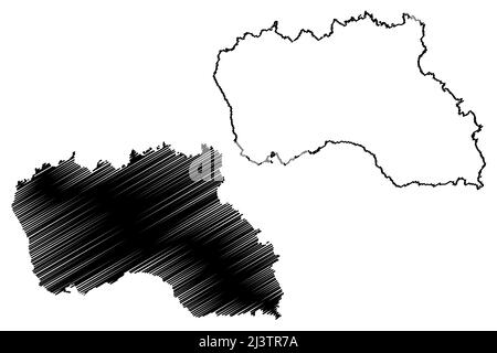Insel Santa Maria (Azoren-Archipel, Portugal, Portugiesische Republik) Kartenvektordarstellung, Skizze Ilha die Sonneninsel-Karte Stock Vektor