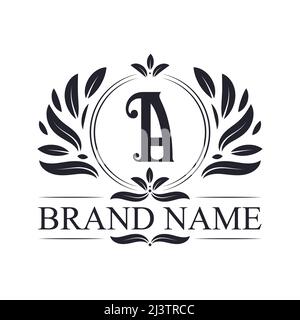 Vintage-Ornament Im Logo-Design. Luxuriöse & elegante Alphabet Ein Buchstabe Logo Design-Vorlage. Stock Vektor