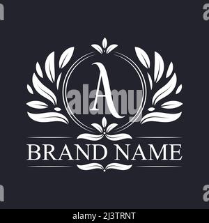 Golden vintage ornamental Alphabet Ein Logo-Design. Luxuriöse goldene elegante Buchstaben Ein Logo Design-Vorlage. Stock Vektor