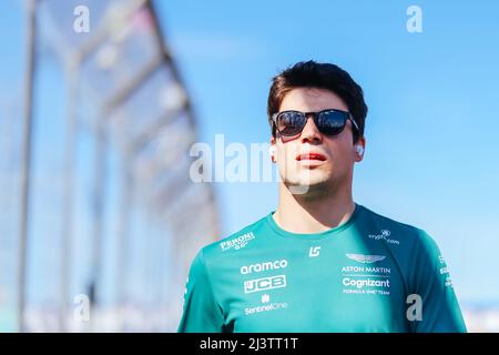 Melbourne, Victoria, Australien. 10. April 2022. MELBOURNE, AUSTRALIEN - 10. APRIL: Lanze schlendern in der Fahrerparade vor dem Start des Formel 1 Grand Prix von Australien 2022 am 10.. April 2022 (Bildquelle: © Chris Putnam/ZUMA Press Wire) Stockfoto