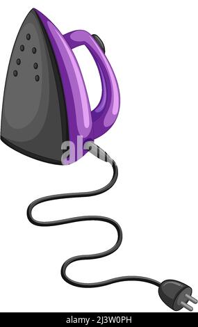 Elektrisches Eisen in violetter Farbabbildung Stock Vektor