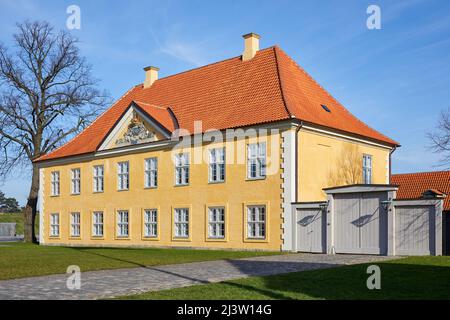 Kommandantgården (Commander's House), gebaut 1725 von Elias David Haüsser/Mathis Wulff; Kastellet, Kopenhagen, Dänemark Stockfoto