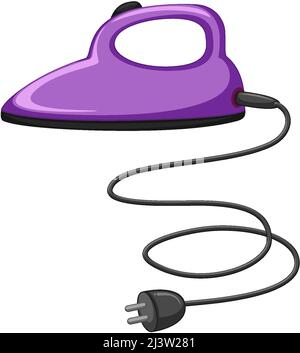 Elektrisches Eisen in violetter Farbabbildung Stock Vektor