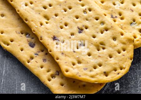 Olive Cheese Cracker Stockfoto