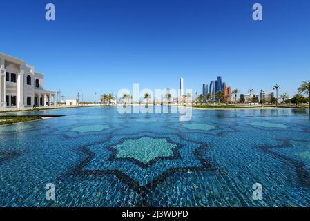 Die schöne Qasr Al Watan - Presidential Palace in Abu Dhabi, VAE. Stockfoto