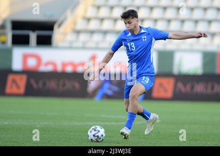 Adam Marhiev im Freundschaftsspiel zwischen Rumänien U21 und Finnland U21 , 25.03.2022 ,Arcul de Triumph Stad , Bukarest Stockfoto