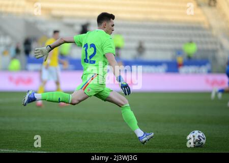 Torwart Mihai Popa im Freundschaftsspiel zwischen Rumänien U21 und Finnland U21 , 25.03.2022 ,Arcul de Triumph Stadium , Bukarest Stockfoto