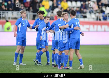 Finnland U21 Spieler im Freundschaftsspiel zwischen Rumänien U21 und Finnland U21 , 25.03.2022 ,Arcul de Triumph Stad , Bukarest Stockfoto