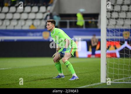 Torwart Mihai Popa im Freundschaftsspiel zwischen Rumänien U21 und Finnland U21 , 25.03.2022 ,Arcul de Triumph Stadium , Bukarest Stockfoto