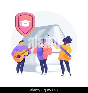 Student Club abstrakte Konzept Vektor Illustration. Studentenorganisation, Interessenverein der Universität, Programm für Aktivitäten nach der Schule, Hochschulvereinigung, Stock Vektor