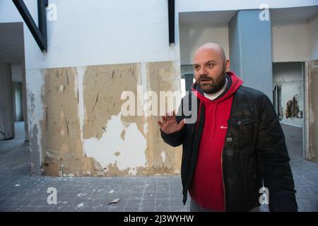 Neapel, Italien 21/01/2016: Ciro Corona im Verein Officina delle Culture in Scampia. ©Andrea Sabbadini Stockfoto