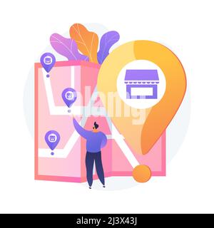 Expansion kleiner Unternehmen. Franchise-Entwicklung, Vermögensverwaltung, Globalisierungsidee. Marktführerschaft. Erfolgreiche Eröffnung der Restaurantbranche. Vecto Stock Vektor