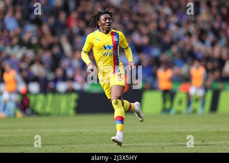 LEICESTER, GROSSBRITANNIEN. APR 10.: Eberechi Eze von Crystal Palace während des Premier League-Spiels zwischen Leicester City und Crystal Palace im King Power Stadium, Leicester am Sonntag, 10.. April 2022. (Kredit: James Holyoak | MI News) Kredit: MI Nachrichten & Sport /Alamy Live News Stockfoto