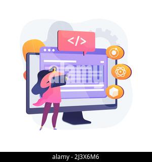 Plattformübergreifende Frameworks abstraktes Konzept Vektor Illustration. Programmierung Build-Tool, Software-Entwicklung-Framework, Cross-Plattform-Struktur, appl Stock Vektor