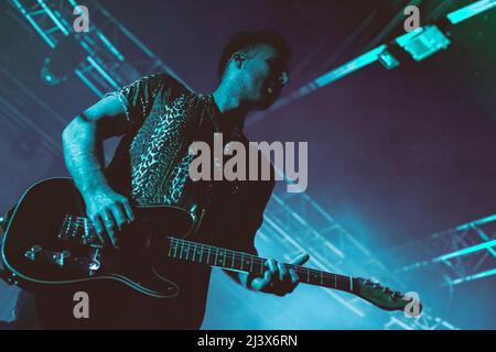 03/04/2022 - die englische Rockband NOTHING BUT DIEBS spielt ihre erste Live-Show nach COVID, live bei Fabrique Milano, Italien. Stockfoto