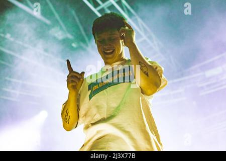 03/04/2022 - die englische Rockband NOTHING BUT DIEBS spielt ihre erste Live-Show nach COVID, live bei Fabrique Milano, Italien. Stockfoto