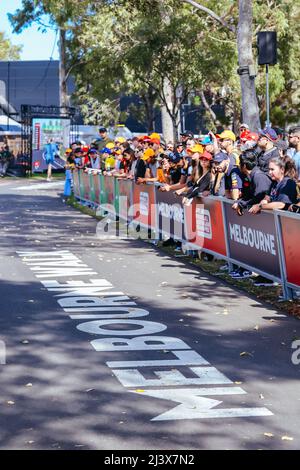 Melbourne, Victoria, Australien. 10. April 2022. MELBOURNE, AUSTRALIEN - 10. APRIL: Fanatmosphäre beim Formel-1-Grand-Prix von Australien am 10.. April 2022 2022, dem größten im Albert Park (Bildquelle: © Chris Putnam/ZUMA Press Wire) Bildquelle: ZUMA Press, Inc./Alamy Live News Stockfoto