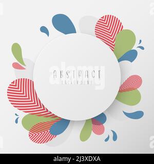 Abstrakte eco flüssige Form Muster Design-Vorlage. Überlappung für natürlichen Blattdesign Hintergrund. Illustrationsvektor Stock Vektor