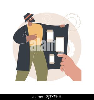 Gray Market Abstract Concept Vektor Illustration. Inoffizieller Markt, Elektronik Parallelverkäufe, illegaler kommerzieller Kanal, grauer Lieferant, nicht Autor Stock Vektor