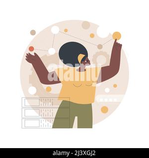 Big Data Visualisierung abstrakte Konzept Vektor Illustration. Big-Data-Analyse-Tool, Analyseservice, Visualisierungssoftware, Business Intelligence, Stock Vektor