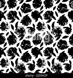 Von Hand gezeichnete Mallandschaften Vektor nahtloses Muster. Stock Vektor