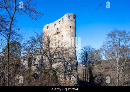 Mittelalterliche Ruinen von Valekov Castle Stockfoto