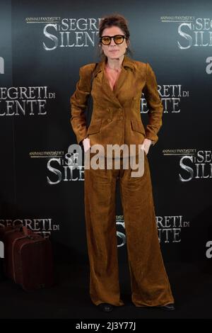 Rom, Italien, 10. April 2022 - bei der Premiere des Films 'Animali Fantastici - I Segreti di Silente' im Auditorium Conciliazione in Rom nimmt Frau Valtorta Teil. Credits: Luigi de Pompeis/Alamy Live News Stockfoto