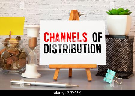 Geschäftsleben. Vertriebskanal. Stockfoto
