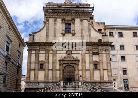 Santa Caterino, Palermo, Sizilien, Italien. Die Kirche der hl. Katharina von Alexandria. Eine römisch-katholische Kirche im Jahr 1310. Stockfoto