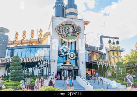 ORLANDO, USA - 07 2022. MÄRZ: Zahnstocher Chocolate Emporium am City Walk Stockfoto