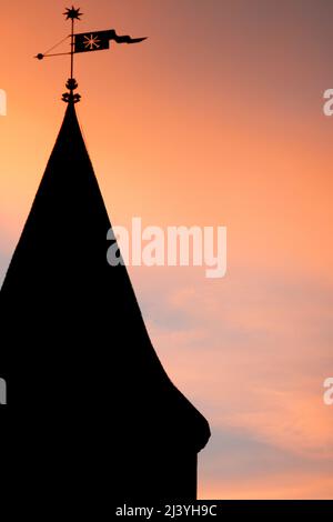 Turm im Schloss in Kamianets-Podilskyi, Ukraine. Stockfoto